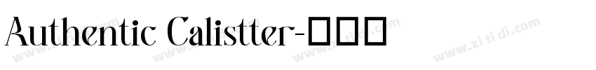Authentic Calistter字体转换